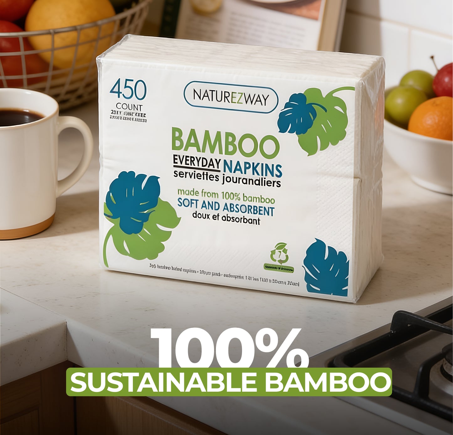 Compostable Bamboo Napkins for Eco-Friendly Events