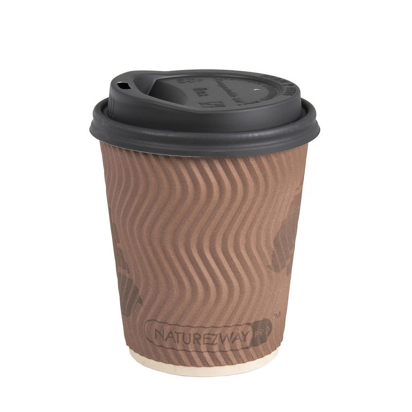 Eco-Friendly Naturezway 12 oz. Compostable Bamboo Ripple Hot Cups – 96 Pack | Eco Friendly & Insulated – Compostable & Sustainable