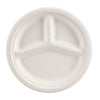 Eco-Friendly 125 PACK 9" Inch Bamboo Round Plates 3 Comp – Compostable & Sustainable