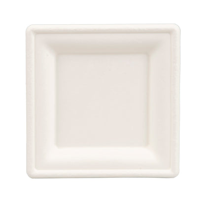 Eco-Friendly 125 PACK 6” Inch Square Bamboo Plates – Compostable & Sustainable