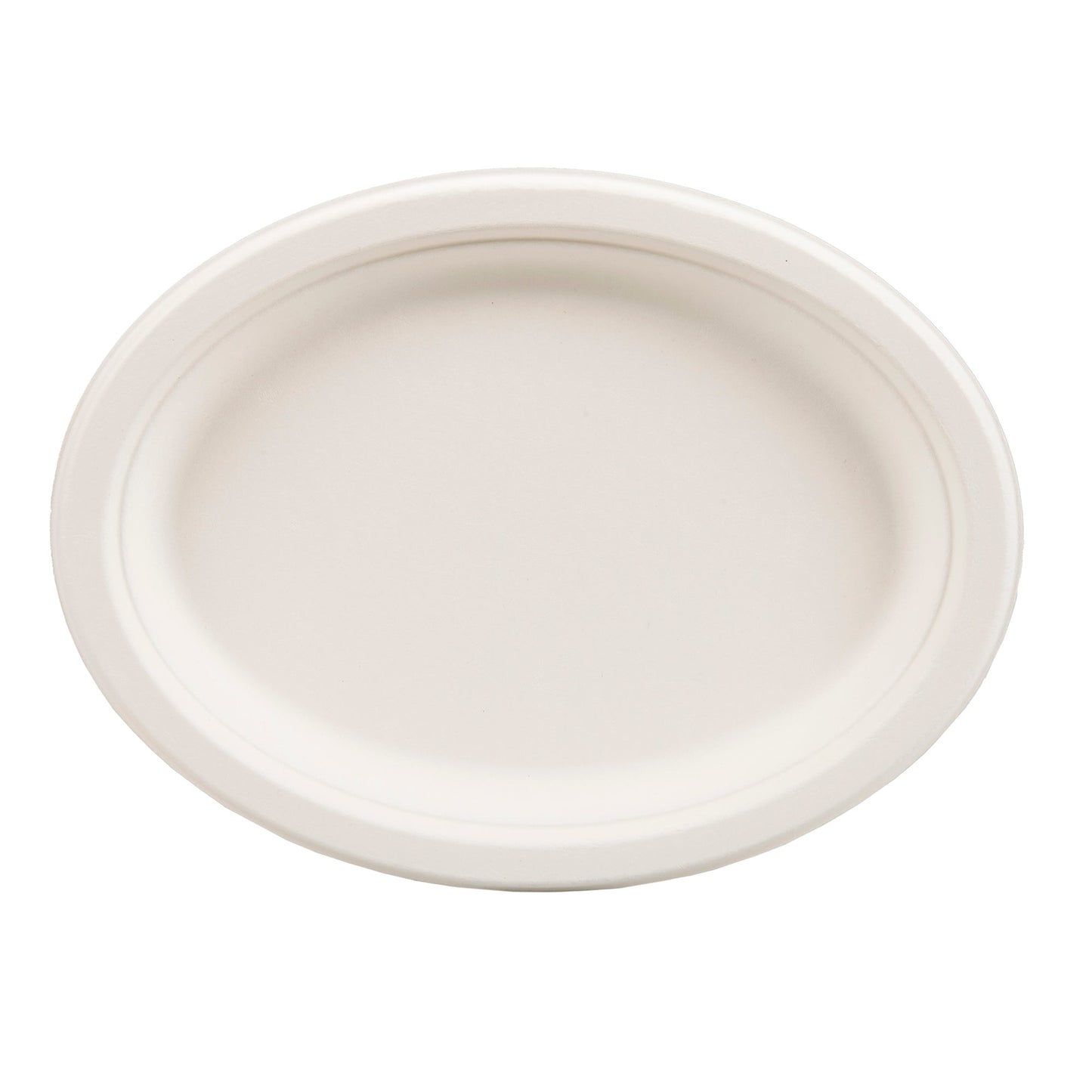 Eco-Friendly 125 PACK 7”x10" Inch Bamboo Round Platter – Compostable & Sustainable