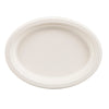 Eco-Friendly 125 PACK 7”x10" Inch Bamboo Round Platter – Compostable & Sustainable