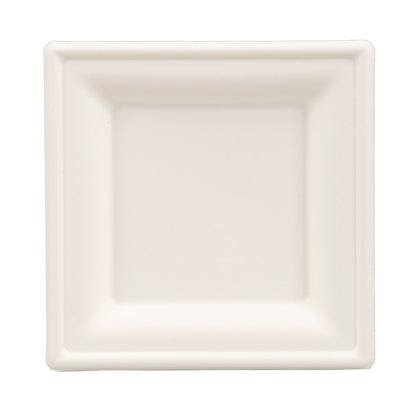 Eco-Friendly 125 PACK 8” Inch Square Bamboo Plates – Compostable & Sustainable