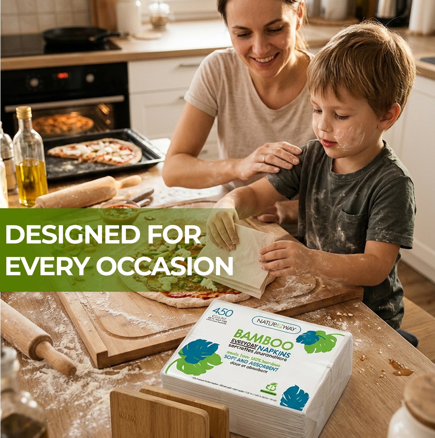 Compostable Bamboo Napkins for Eco-Friendly Events