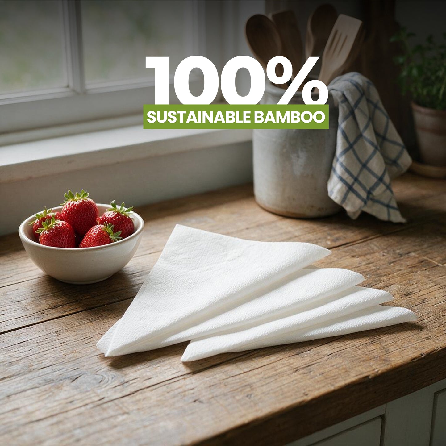 Compostable Bamboo Napkins for Eco-Friendly Events