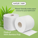 Eco-Friendly Bamboo Bath Tissue - 12 Rolls, 2-Ply, 400 Sheets per Roll | Soft, Strong, Sustainable Toilet Paper