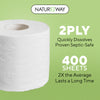 Eco-Friendly 2-Ply Toilet Paper – Compostable Bamboo Tissue Rolls