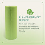 Bamboo Disposable Shop Towels (Single Roll)- Multi-purpose, Durable, and Reusable, Planet-friendly, Ultra-Absorbent