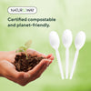 Eco-Friendly 100% Compostable Spoons – 150 Pack | Eco Friendly Disposable Utensil Set – Compostable & Sustainable