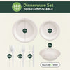Eco-Friendly Naturezway 300 Piece Bamboo Compostable Tableware Set | Eco Friendly Plates, Bowls, Cups & Utensils – Compostable & Sustainable