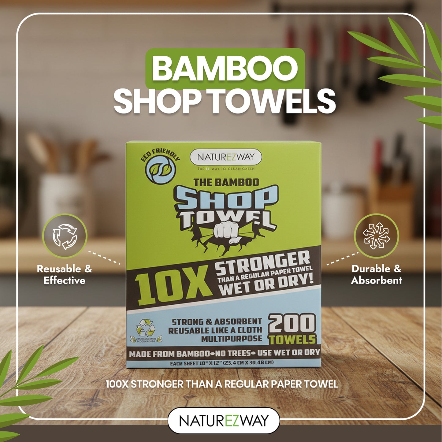 Eco-Friendly 1 Box Shop Towels Ultra Absorbent – Sustainable & Reusable