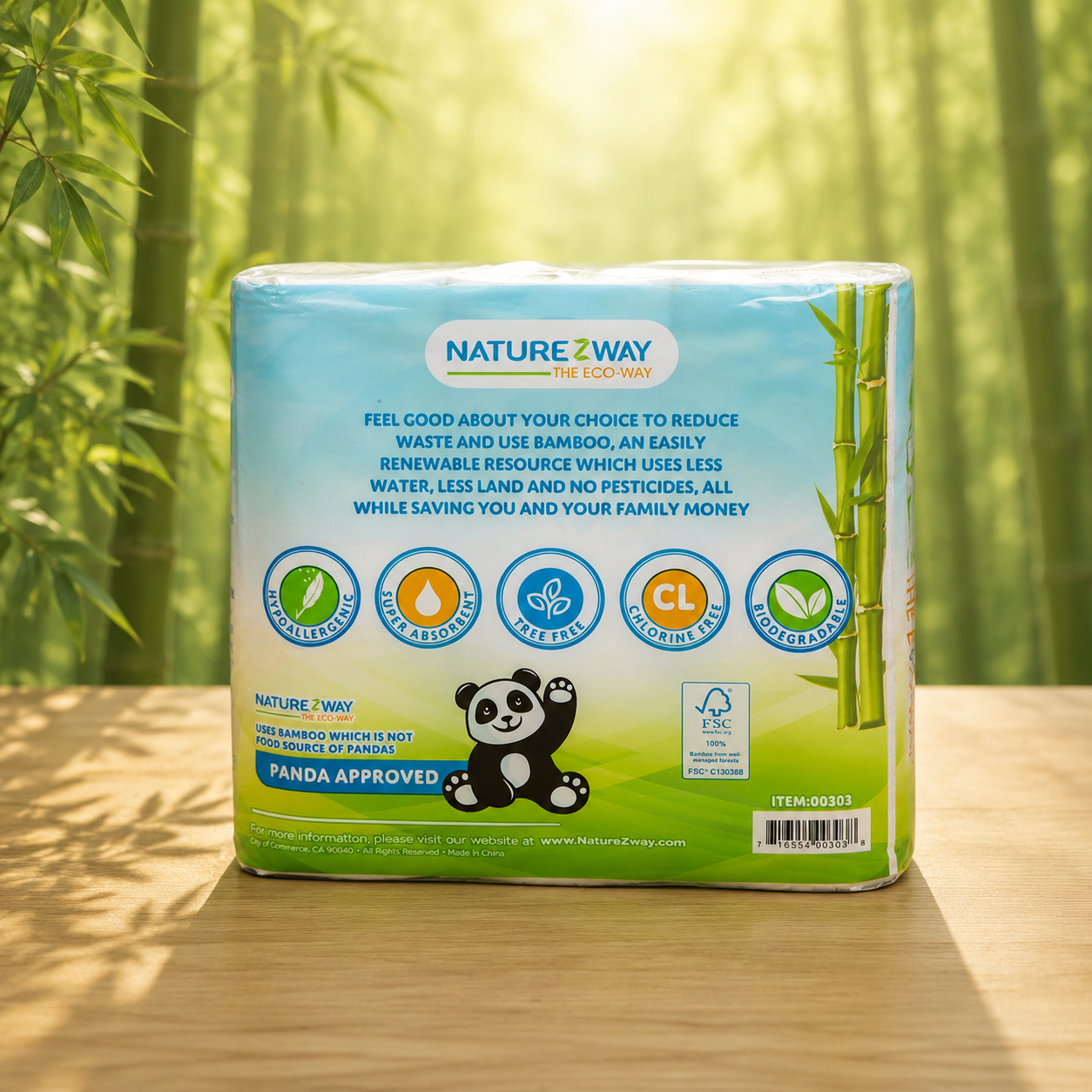 Eco-Friendly 2-Ply Toilet Paper – Compostable Bamboo Tissue Rolls