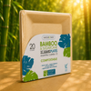 Eco-Friendly 20 PACK 10" Inch Bamboo Square Plates – Compostable & Sustainable