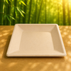 Eco-Friendly 20 PACK 10" Inch Bamboo Square Plates – Compostable & Sustainable