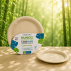 Eco-Friendly 20 PACK 9" Inch Bamboo Round Plates – Compostable & Sustainable