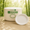 Eco-Friendly 125 PACK 12.5" x 10" Inch Bamboo Oval Plates 3 Comp – Compostable & Sustainable