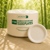Eco-Friendly 125 PACK 9" Inch Bamboo Round Plates – Compostable & Sustainable