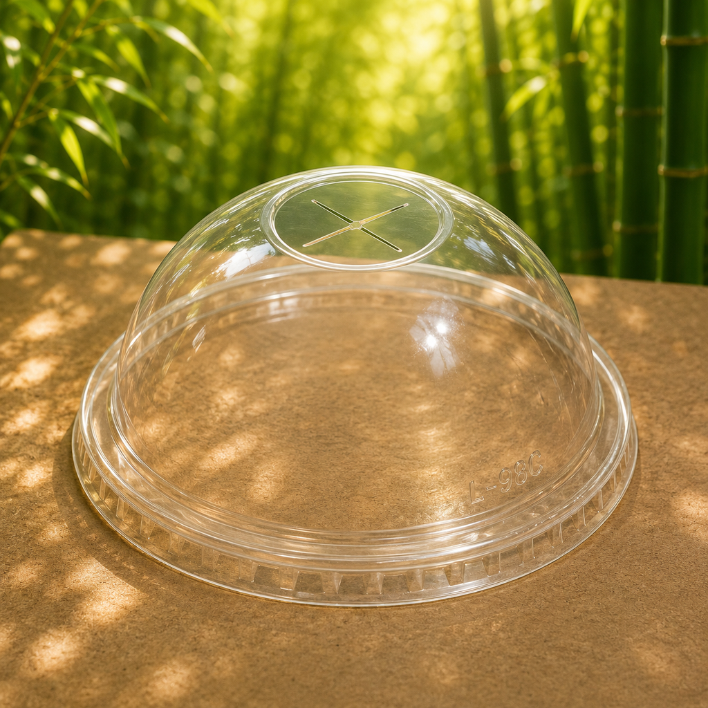 Eco-Friendly Domed Lids for Cold Cups For 12 oz./16 oz./20 oz./24 oz. – Compostable & Sustainable
