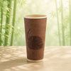 Eco-Friendly 25 PACK 20 oz. Double Sleeved Ripple Hot Cups – Compostable & Sustainable