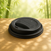 Eco-Friendly 50 PACK Black Lids for 12 oz./16 oz./20 oz. Cups – Compostable & Sustainable