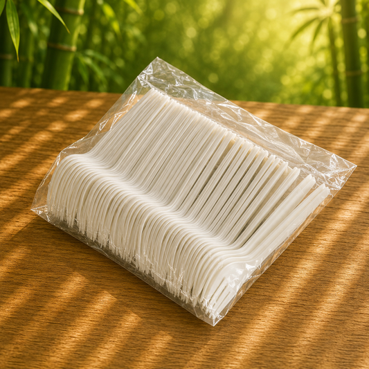 Eco-Friendly 50 PACK Compostable Disposable Forks – Compostable & Sustainable