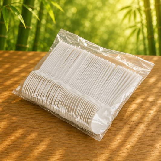 Eco-Friendly 50 PACK Compostable Disposable Spoons – Compostable & Sustainable
