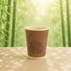 Eco-Friendly Naturezway 12 oz. Compostable Bamboo Ripple Hot Cups – 96 Pack | Eco Friendly & Insulated – Compostable & Sustainable