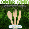 100-Pack Bamboo Disposable Sporks  – Compostable Eco-Friendly Cutlery Set for Parties, Events, and Catering (Unwrapped)