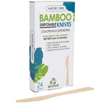 (24 PACK) Bamboo Disposable Knives