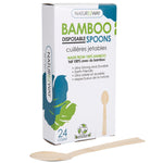 (24 PACK) Bamboo Disposable Spoon