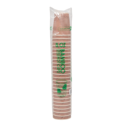 Eco-Friendly 25 PACK 8 oz. Ripple Double Sleeved Hot Cups – Compostable & Sustainable