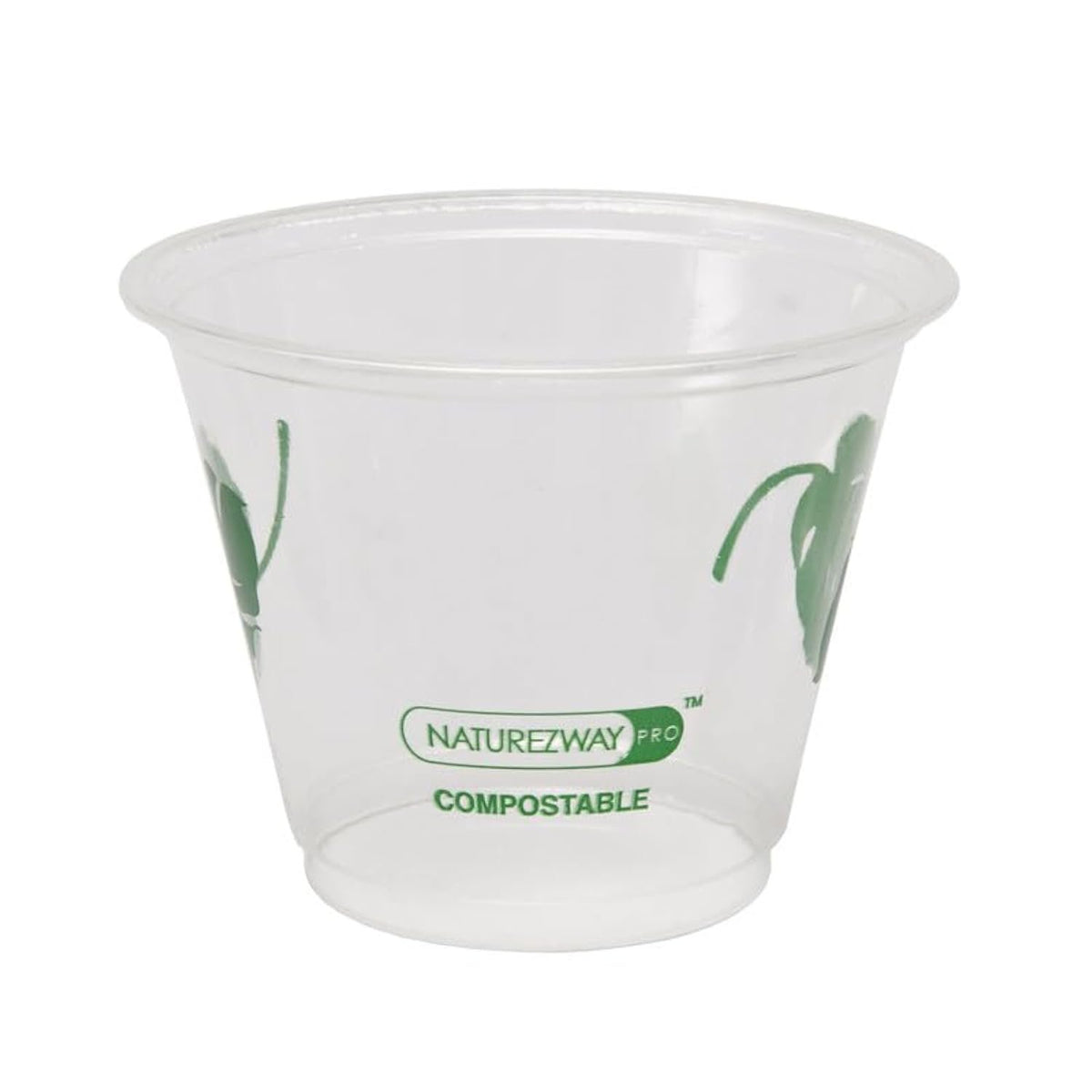 NatureZway 9 oz Compostable Cold Cups, 1000 Pack - Plant-Based & Leak-Proof, Eco-Friendly Party Cups
