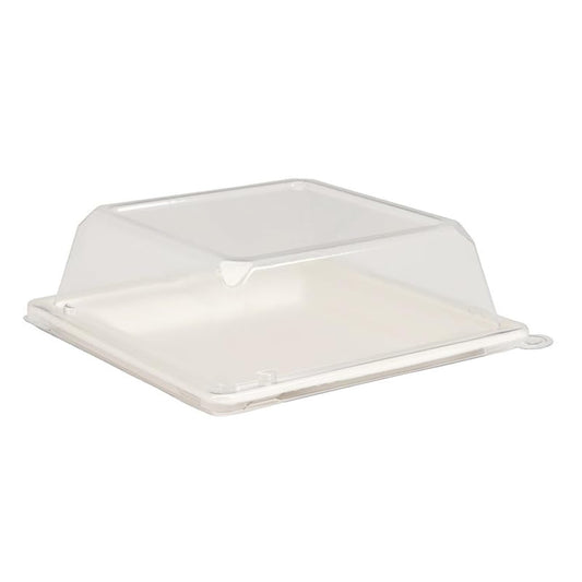 NatureZway 6" Bamboo & Sugarcane Square Plates - Freezer, Microwave Safe and Heat Resistant (125 Pack)