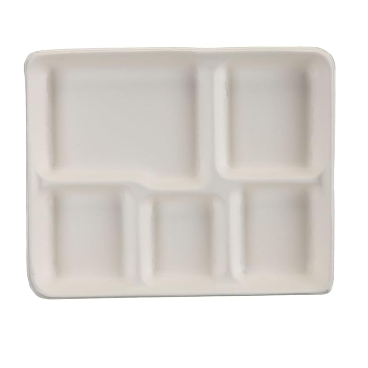NatureZway 125 Pack 6" Bamboo Sugarcane Round Plates - Compostable, Leak-Proof, Heavy-Duty, Microwave Safe