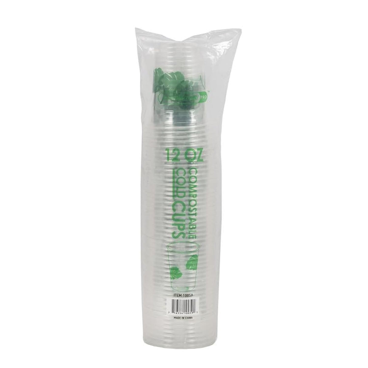 NatureZway 50 Pack Compostable Cold Cups (12 oz.) - Leak Proof, Heavy Duty, Plant-Based