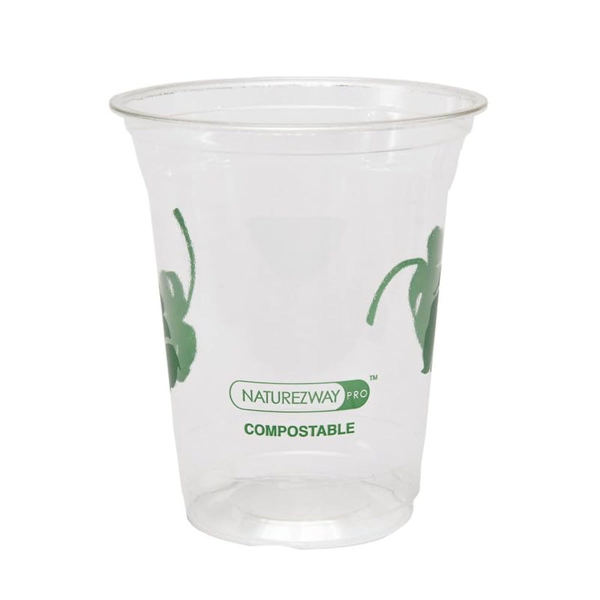 NatureZway 50 Pack Compostable Cold Cups (12 oz.) - Leak Proof, Heavy Duty, Plant-Based
