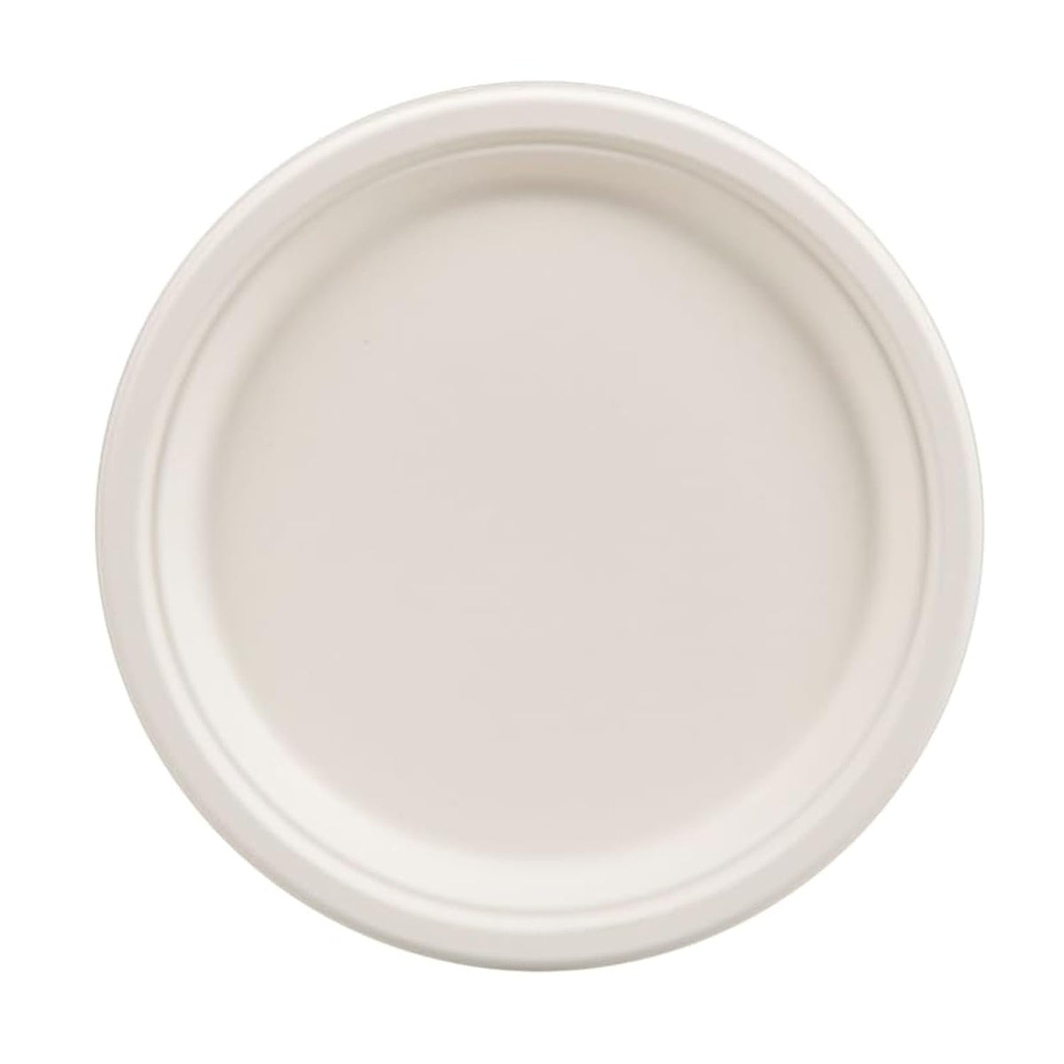 NatureZway 125 Pack 6" Bamboo Sugarcane Round Plates - Compostable, Leak-Proof, Heavy-Duty, Microwave Safe
