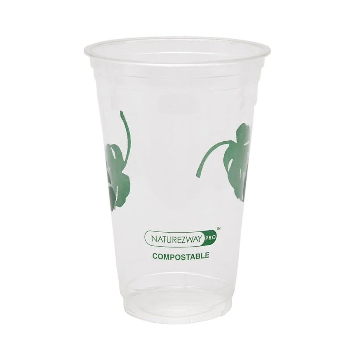 NatureZway 50 Pack Compostable Cold Cups (12 oz.) - Leak Proof, Heavy Duty, Plant-Based