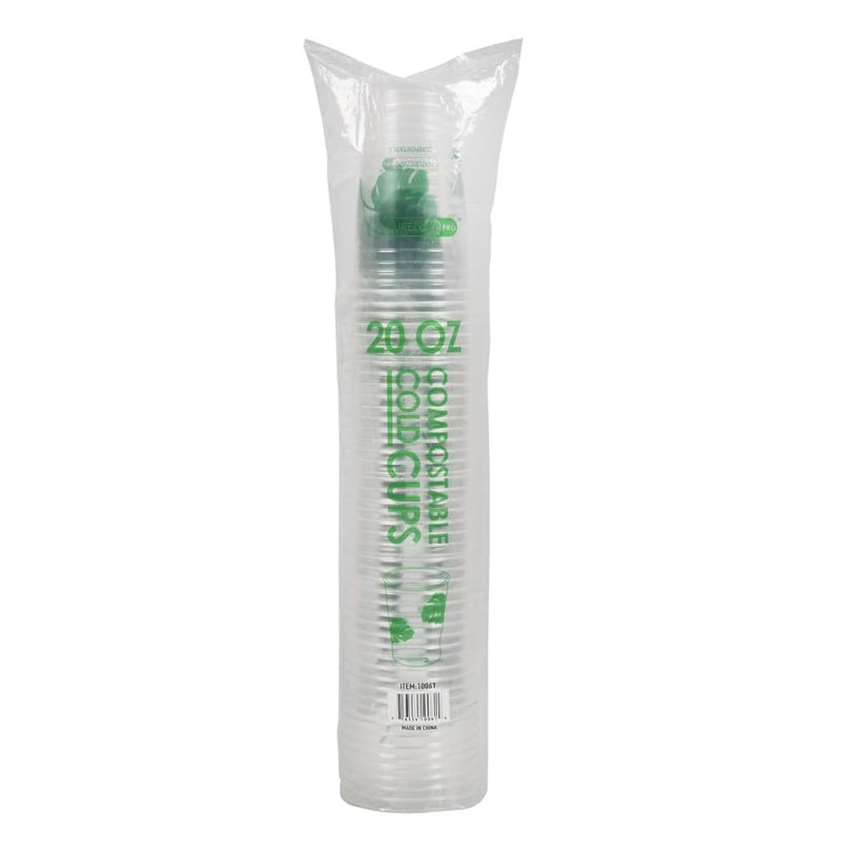 NatureZway 50 Pack Compostable Cold Cups (12 oz.) - Leak Proof, Heavy Duty, Plant-Based