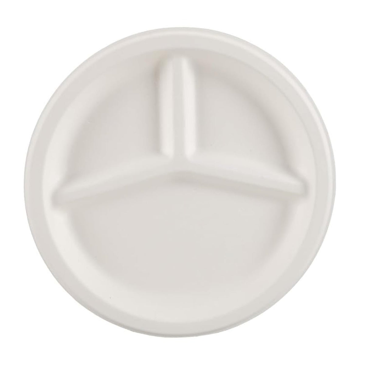 NatureZway 125 Pack 6" Bamboo Sugarcane Round Plates - Compostable, Leak-Proof, Heavy-Duty, Microwave Safe