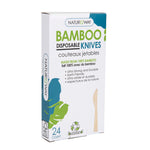 (24 PACK) Bamboo Disposable Knives - Disposable- Reusable