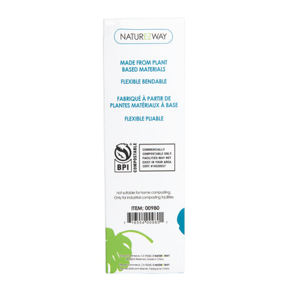 Eco-Friendly 50 PACK Compostable Flexible Straws – Compostable & Sustainable