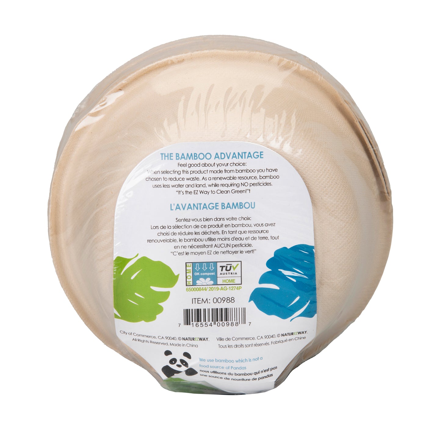 Eco-Friendly 20 PACK 6" Inch Bamboo 11.oz Round Bowls – Compostable & Sustainable